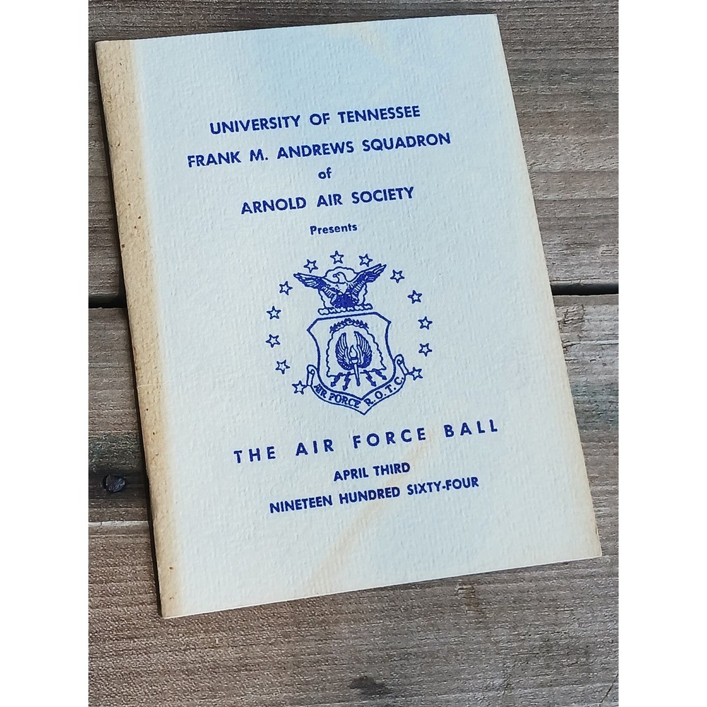 University of Tennessee The Air Force Ball April 3rd 1964 Program